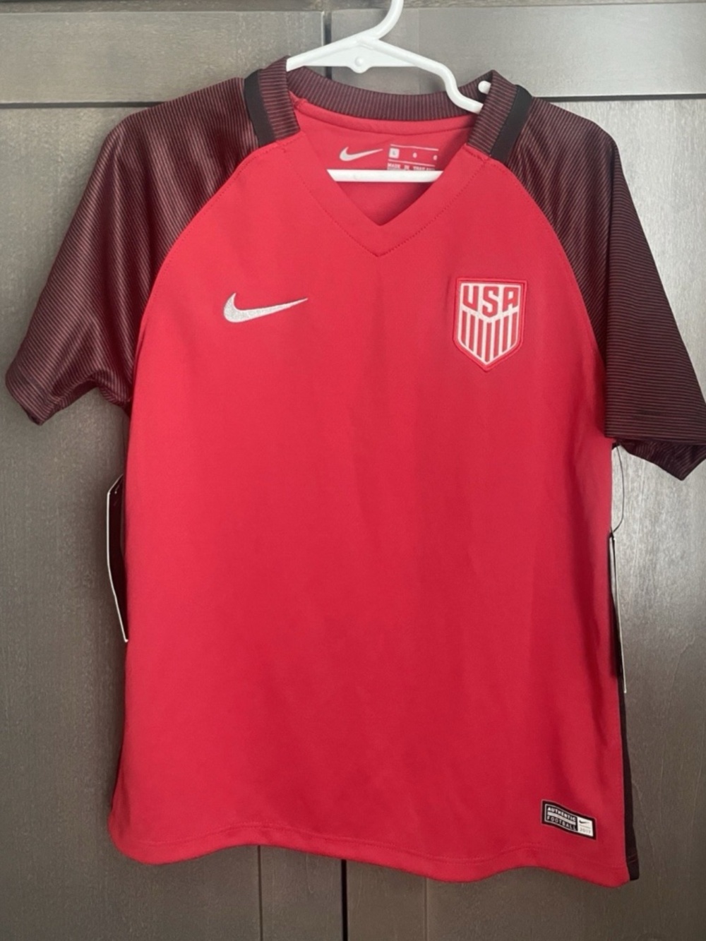 Nike USMNT 2017 USA Soccer Jersey  Red Dri-FIT Authentic NWT YOUTH LARGE